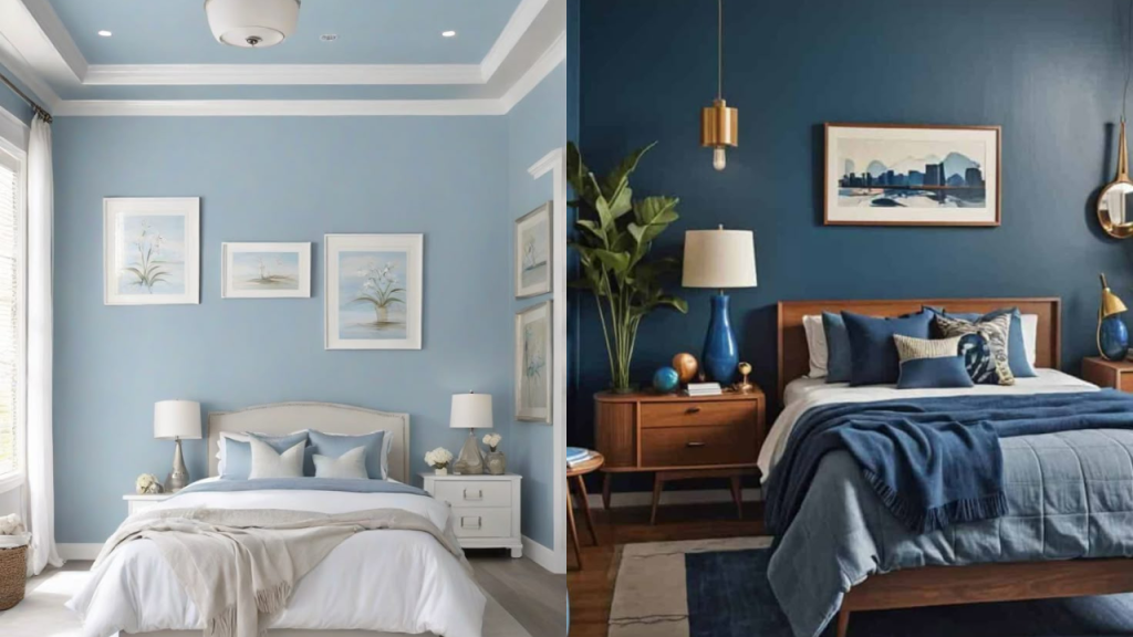 Interiors painted in cool colors