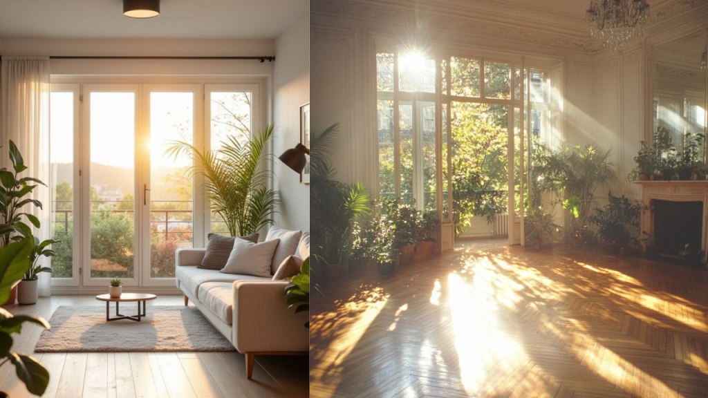 spaces with lots of natural light pouring in