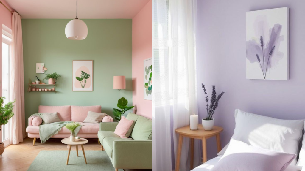 pastel colored interiors