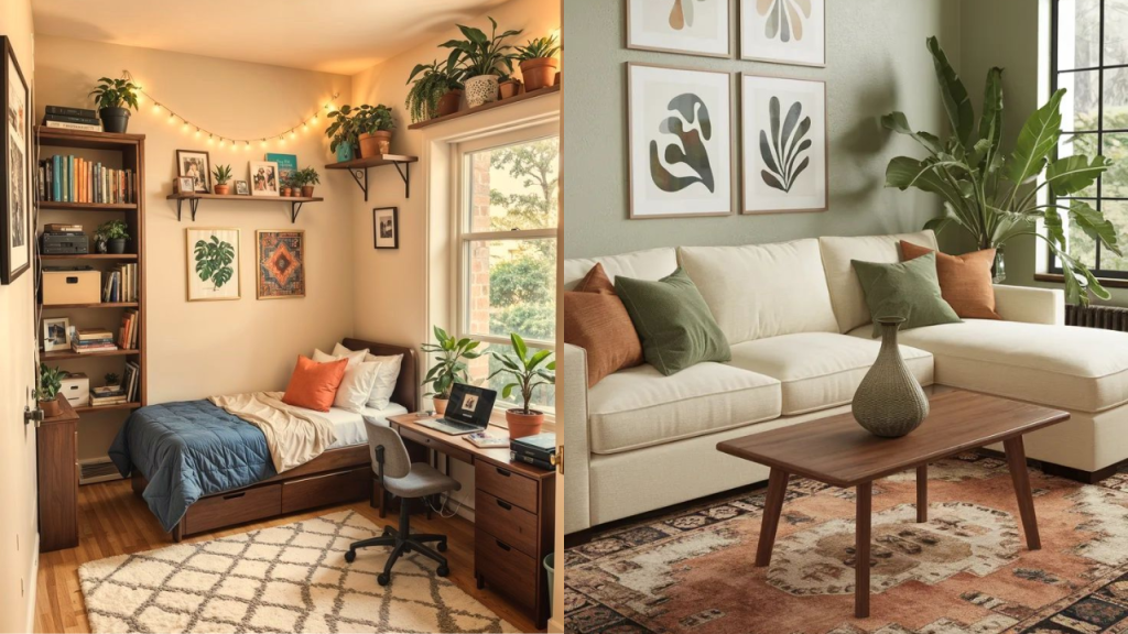 interiors with light colored walls.